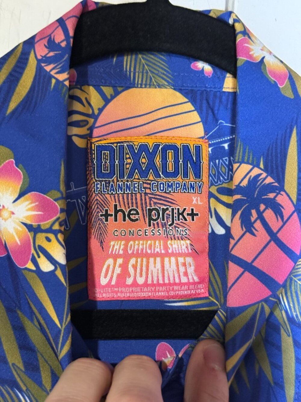 DIXXON Shirt of Summer Floral Tropical Short Sleeve Button Up Size XL Blue - Picture 8 of 10